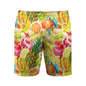 Мужские шорты 3D спортивные с принтом Веселые фрукты 1 в Тюмени,  |  | апельсин | арбуз | банан | виноград | груша | киви | овощи | питание | ппп | правильное | тайланд | фрукт | яблоко