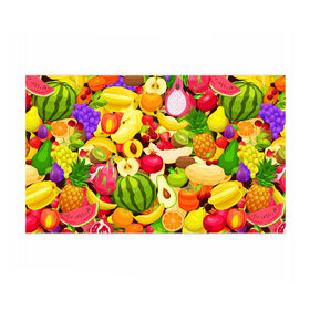 Бумага для упаковки 3D с принтом Веселые фрукты в Тюмени, пластик и полированная сталь | круглая форма, металлическое крепление в виде кольца | Тематика изображения на принте: апельсин | арбуз | банан | виноград | груша | киви | овощи | питание | ппп | правильное | тайланд | фрукт | яблоко