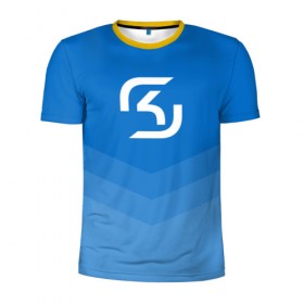 Мужская футболка 3D спортивная с принтом SK-Gaming в Тюмени, 100% полиэстер с улучшенными характеристиками | приталенный силуэт, круглая горловина, широкие плечи, сужается к линии бедра | csgo | esports | gaming | lg | sk | team
