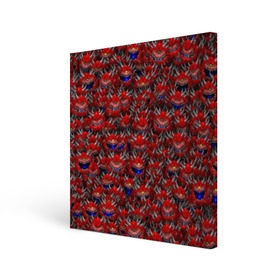 Холст квадратный с принтом Какодемоны (pixel-art) в Тюмени, 100% ПВХ |  | Тематика изображения на принте: doom | демон | дум