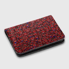 Картхолдер с принтом с принтом Какодемоны (pixel-art) в Тюмени, натуральная матовая кожа | размер 7,3 х 10 см; кардхолдер имеет 4 кармана для карт; | doom | демон | дум