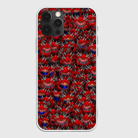 Чехол для iPhone 12 Pro с принтом Какодемоны (pixel-art) в Тюмени, силикон | область печати: задняя сторона чехла, без боковых панелей | Тематика изображения на принте: doom | демон | дум