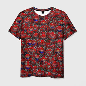 Мужская футболка 3D с принтом Какодемоны (pixel-art) в Тюмени, 100% полиэфир | прямой крой, круглый вырез горловины, длина до линии бедер | doom | демон | дум