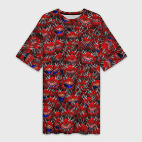 Платье-футболка 3D с принтом Какодемоны (pixel art) в Тюмени,  |  | doom | демон | дум