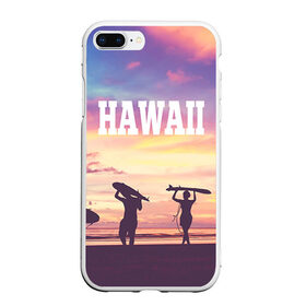 Чехол для iPhone 7Plus/8 Plus матовый с принтом HAWAII 3 в Тюмени, Силикон | Область печати: задняя сторона чехла, без боковых панелей | hawaii | гаваи | лето | океан | отдых | пальмы | пляж | серф