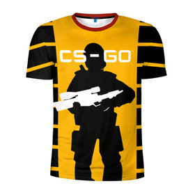 Мужская футболка 3D спортивная с принтом CS GO в Тюмени, 100% полиэстер с улучшенными характеристиками | приталенный силуэт, круглая горловина, широкие плечи, сужается к линии бедра | cs | cs go | csgo | go | го | контр страйк | контра | кс | кс го | ксго | спецназ | террористы