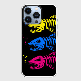 Чехол для iPhone 13 Pro с принтом Рыбалка в Тюмени,  |  | art | bubbles | fish | fishing | river | skeleton | water | арт | вода | пузыри | река | рыба | рыбалка | скелет