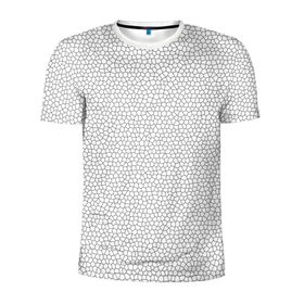 Мужская футболка 3D спортивная с принтом Витраж Белый в Тюмени, 100% полиэстер с улучшенными характеристиками | приталенный силуэт, круглая горловина, широкие плечи, сужается к линии бедра | texture | белый | витраж | текстура