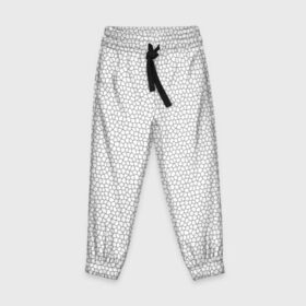 Детские брюки 3D с принтом Витраж Белый в Тюмени, 100% полиэстер | манжеты по низу, эластичный пояс регулируется шнурком, по бокам два кармана без застежек, внутренняя часть кармана из мелкой сетки | texture | белый | витраж | текстура
