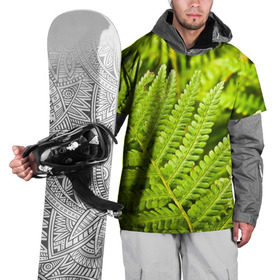 Накидка на куртку 3D с принтом Папоротник в Тюмени, 100% полиэстер |  | ботаника | зелень | листья | папоротник | природа | растения | цветок