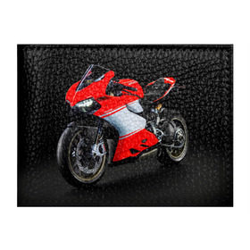 Обложка для студенческого билета с принтом Ducati в Тюмени, натуральная кожа | Размер: 11*8 см; Печать на всей внешней стороне | ducati | мото | мотоцикл | скорость