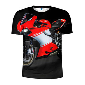 Мужская футболка 3D спортивная с принтом Ducati в Тюмени, 100% полиэстер с улучшенными характеристиками | приталенный силуэт, круглая горловина, широкие плечи, сужается к линии бедра | ducati | мото | мотоцикл | скорость