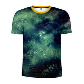 Мужская футболка 3D спортивная с принтом Падение звёзд в Тюмени, 100% полиэстер с улучшенными характеристиками | приталенный силуэт, круглая горловина, широкие плечи, сужается к линии бедра | Тематика изображения на принте: вселенная | космос | метеорит