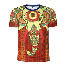 Мужская футболка 3D спортивная с принтом Индия 4 в Тюмени, 100% полиэстер с улучшенными характеристиками | приталенный силуэт, круглая горловина, широкие плечи, сужается к линии бедра | india | индия | индуизм | кришна | слон