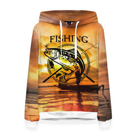Женская толстовка 3D с принтом Рыбалка в Тюмени, 100% полиэстер  | двухслойный капюшон со шнурком для регулировки, мягкие манжеты на рукавах и по низу толстовки, спереди карман-кенгуру с мягким внутренним слоем. | boat | clouds | emblem | fish | fishermen | fishing | logo | nature | net | reflection | river | sky | sturgeon | sun | sunset | water | wave | вода | волна | закат | логотип | лодка | небо | облака | осетр | отражение | природа | река | рыба | рыбаки | р