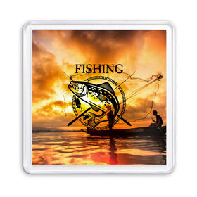 Магнит 55*55 с принтом Рыбалка в Тюмени, Пластик | Размер: 65*65 мм; Размер печати: 55*55 мм | boat | clouds | emblem | fish | fishermen | fishing | logo | nature | net | reflection | river | sky | sturgeon | sun | sunset | water | wave | вода | волна | закат | логотип | лодка | небо | облака | осетр | отражение | природа | река | рыба | рыбаки | р