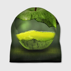 Шапка 3D с принтом Яблоко в Тюмени, 100% полиэстер | универсальный размер, печать по всей поверхности изделия | арт | зеленый | новые | улитка | фантастика | фрукты | яблоко