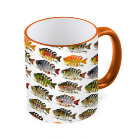 Кружка 3D с принтом Рыбки в Тюмени, керамика | ёмкость 330 мл | Тематика изображения на принте: bait | fish | fishing | lure | tackle | блесна | наживка | приманка | рыба | рыбалка | снасть