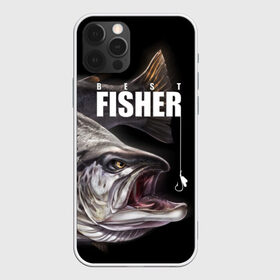 Чехол для iPhone 12 Pro Max с принтом Лучший рыбак в Тюмени, Силикон |  | background | best fisherman | black | fish | fishing | sturgeon | лучший рыбак | осетр | рыба | рыбалка | фон | черный