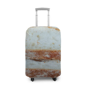 Чехол для чемодана 3D с принтом Хлеб в Тюмени, 86% полиэфир, 14% спандекс | двустороннее нанесение принта, прорези для ручек и колес | батон | булка | булочка | выпечка | еда | кулинария | кусочек | мука | хлеб