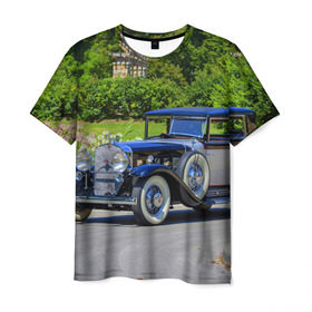 Мужская футболка 3D с принтом Cadillac в Тюмени, 100% полиэфир | прямой крой, круглый вырез горловины, длина до линии бедер | cadillac | авто | автомобиль | кадиллак | ретро