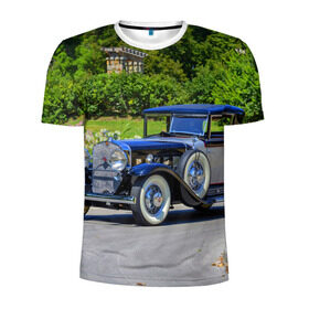Мужская футболка 3D спортивная с принтом Cadillac в Тюмени, 100% полиэстер с улучшенными характеристиками | приталенный силуэт, круглая горловина, широкие плечи, сужается к линии бедра | cadillac | авто | автомобиль | кадиллак | ретро