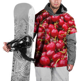 Накидка на куртку 3D с принтом Черешня в Тюмени, 100% полиэстер |  | вишня | десерт | лето | сладкое | черешня | ягода