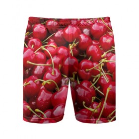 Мужские шорты 3D спортивные с принтом Черешня в Тюмени,  |  | вишня | десерт | лето | сладкое | черешня | ягода