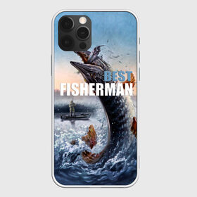 Чехол для iPhone 12 Pro Max с принтом Лучший рыбак в Тюмени, Силикон |  | bait | best fisherman | boat | fish | fishing | hook | morning | pike | river | water | вода | крючок | лодка | лучший рыбак | наживка | река | рыба | рыбалка | утро | щука