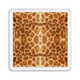 Магнит 55*55 с принтом Шкура Жирафа в Тюмени, Пластик | Размер: 65*65 мм; Размер печати: 55*55 мм | Тематика изображения на принте: textures | животное | жираф | текстура