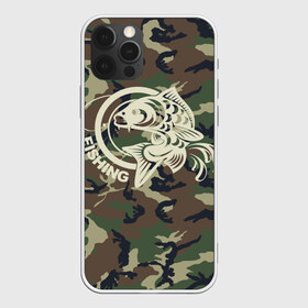 Чехол для iPhone 12 Pro Max с принтом Рыбалка в Тюмени, Силикон |  | camouflage | fish | fishing | fishing line | hook | камуфляж | крючок | леска | рыба | рыбалка