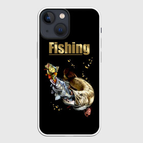 Чехол для iPhone 13 mini с принтом Рыбалка в Тюмени,  |  | background | black | bubbles | depth | fish | fishing | food | predators | sacrifice | water | вода | глубина | еда | жертва | охота | пузыри | рыбалка | рыбы | фон | хищники | черный