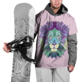 Накидка на куртку 3D с принтом Triangle lion в Тюмени, 100% полиэстер |  | Тематика изображения на принте: 