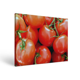Холст прямоугольный с принтом Томаты в Тюмени, 100% ПВХ |  | дача | еда | зелень | красный | овощи | огород | помидоры | томаты