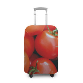 Чехол для чемодана 3D с принтом Томаты в Тюмени, 86% полиэфир, 14% спандекс | двустороннее нанесение принта, прорези для ручек и колес | дача | еда | зелень | красный | овощи | огород | помидоры | томаты