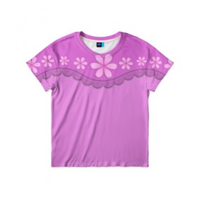 Детская футболка 3D с принтом Кружева в Тюмени, 100% гипоаллергенный полиэфир | прямой крой, круглый вырез горловины, длина до линии бедер, чуть спущенное плечо, ткань немного тянется | 