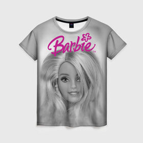 Женская футболка 3D с принтом Кукла барби в Тюмени, 100% полиэфир ( синтетическое хлопкоподобное полотно) | прямой крой, круглый вырез горловины, длина до линии бедер | barbie | барби | кукла