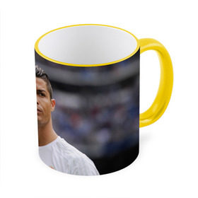 Кружка 3D с принтом Cristiano Ronaldo в Тюмени, керамика | ёмкость 330 мл | криштиану роналду | реал мадрид