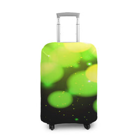 Чехол для чемодана 3D с принтом Зелёный свет в Тюмени, 86% полиэфир, 14% спандекс | двустороннее нанесение принта, прорези для ручек и колес | 