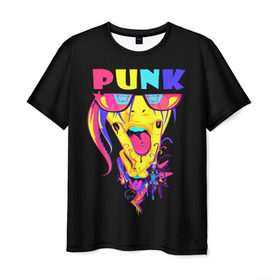 Мужская футболка 3D с принтом Punk в Тюмени, 100% полиэфир | прямой крой, круглый вырез горловины, длина до линии бедер | молодёжь | панки | прикол | субкультура | хиппи | цвет