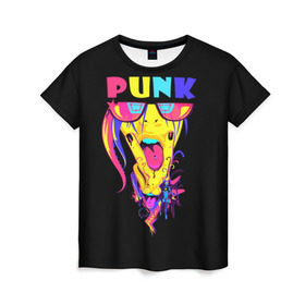 Женская футболка 3D с принтом Punk в Тюмени, 100% полиэфир ( синтетическое хлопкоподобное полотно) | прямой крой, круглый вырез горловины, длина до линии бедер | молодёжь | панки | прикол | субкультура | хиппи | цвет