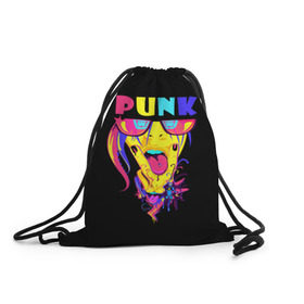 Рюкзак-мешок 3D с принтом Punk в Тюмени, 100% полиэстер | плотность ткани — 200 г/м2, размер — 35 х 45 см; лямки — толстые шнурки, застежка на шнуровке, без карманов и подкладки | молодёжь | панки | прикол | субкультура | хиппи | цвет