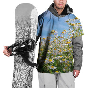 Накидка на куртку 3D с принтом Ромашковый рай в Тюмени, 100% полиэстер |  | Тематика изображения на принте: лепестки | небо | прикольные картинки | ромашки | солнце | цветочки | цветы