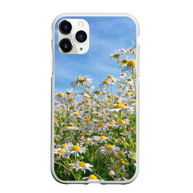 Чехол для iPhone 11 Pro матовый с принтом Ромашковый рай в Тюмени, Силикон |  | лепестки | небо | прикольные картинки | ромашки | солнце | цветочки | цветы