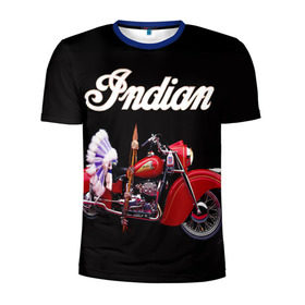 Мужская футболка 3D спортивная с принтом Indian 5 в Тюмени, 100% полиэстер с улучшенными характеристиками | приталенный силуэт, круглая горловина, широкие плечи, сужается к линии бедра | indian