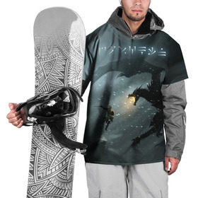 Накидка на куртку 3D с принтом Skyrim в Тюмени, 100% полиэстер |  | rpg | tes | the elder scrolls | алдуин | довакиин | дракон | зима | скайрим | снег