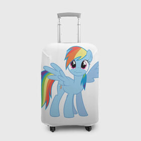Чехол для чемодана 3D с принтом My little pony 2 в Тюмени, 86% полиэфир, 14% спандекс | двустороннее нанесение принта, прорези для ручек и колес | пони