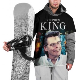 Накидка на куртку 3D с принтом Стивен Кинг - Король ужасов в Тюмени, 100% полиэстер |  | король ужасов | писатель | триллер | ужасы