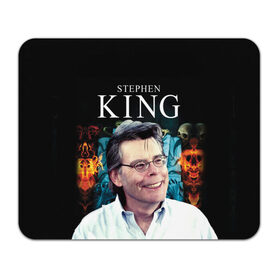 Коврик прямоугольный с принтом Стивен Кинг - Король ужасов в Тюмени, натуральный каучук | размер 230 х 185 мм; запечатка лицевой стороны | Тематика изображения на принте: король ужасов | писатель | триллер | ужасы