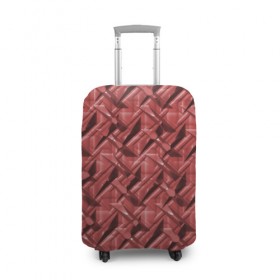 Чехол для чемодана 3D с принтом Текстура, тиснение в Тюмени, 86% полиэфир, 14% спандекс | двустороннее нанесение принта, прорези для ручек и колес | краска | красный | металл | стиль | текстура | фото